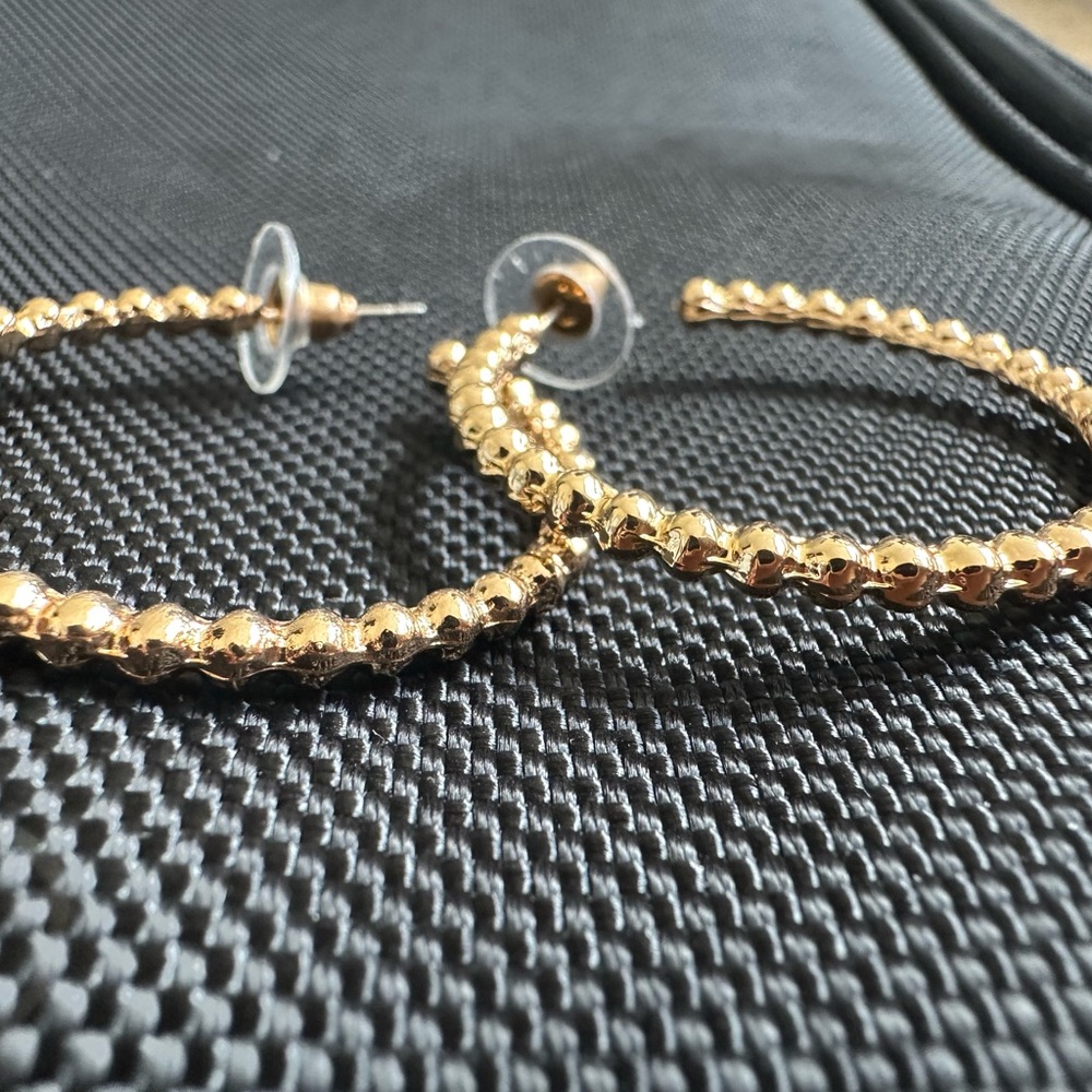 Gold Hoop Earrings - Picture 2 of 2